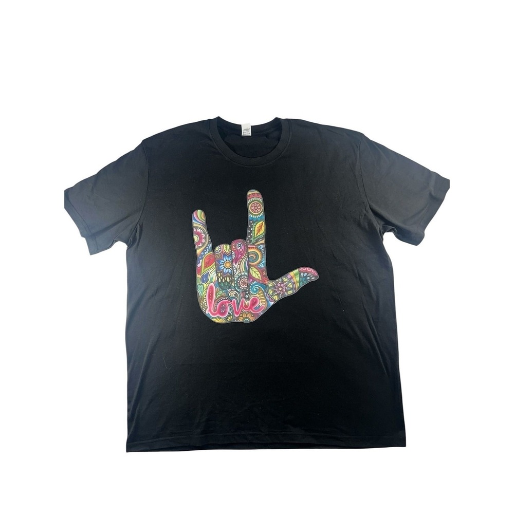 187.-   3xl graphic T-Shirt love/peace design